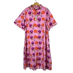Tucker The Sarah Shirtdress in Blush Passion Flower Size 2X New with tag
